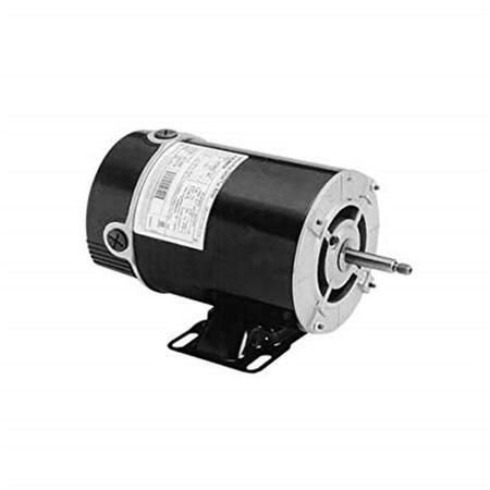 WATER WORLD 0.75-0.7 HP 48Y Thru-Bolt 2-Speed Pool & Spa Pump Motor - Threaded Shaft - Black - 21 lbs WA3696062